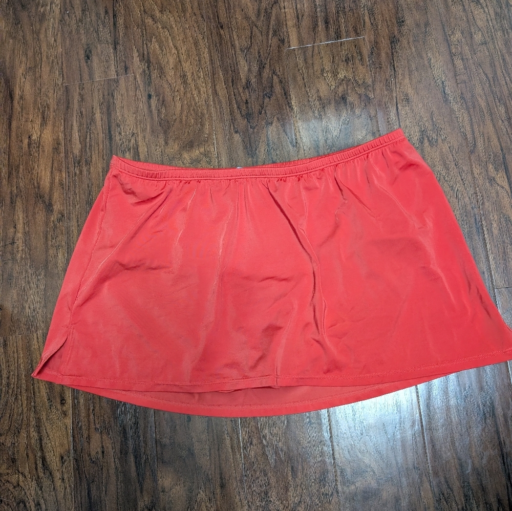 Cacique Swim-Shimmer Slitted Swim Skirt- Sz 16